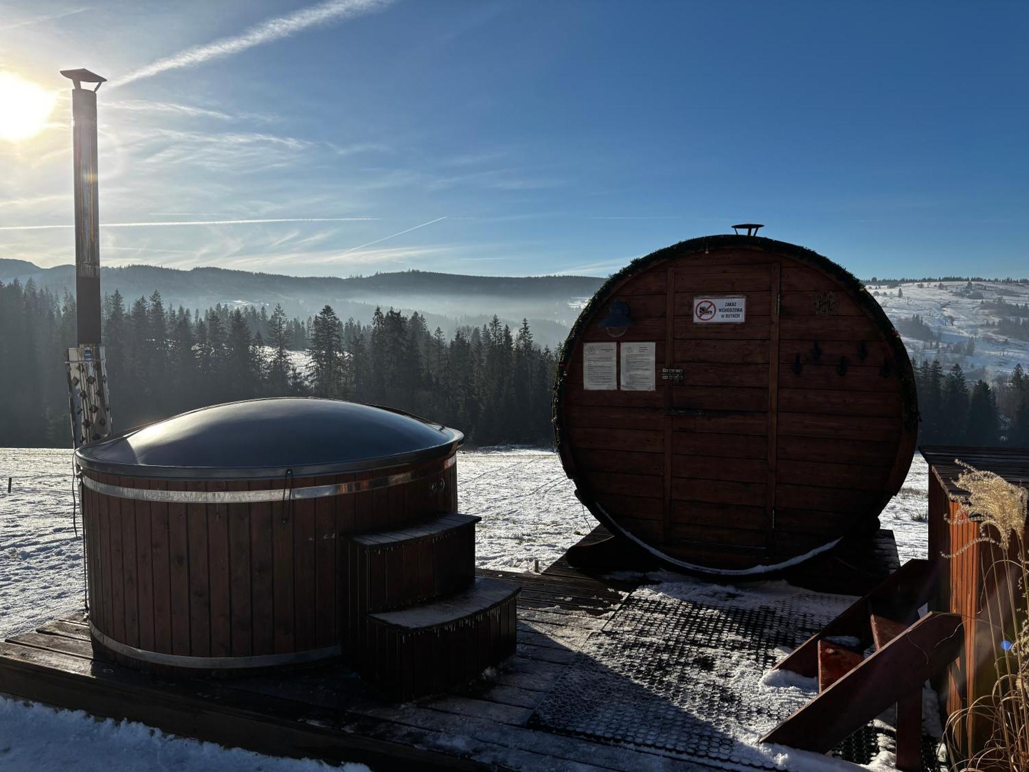 Witowianskie Domki Z Kominkiem, Jacuzzi I Sauna Dzianisz Exterior photo